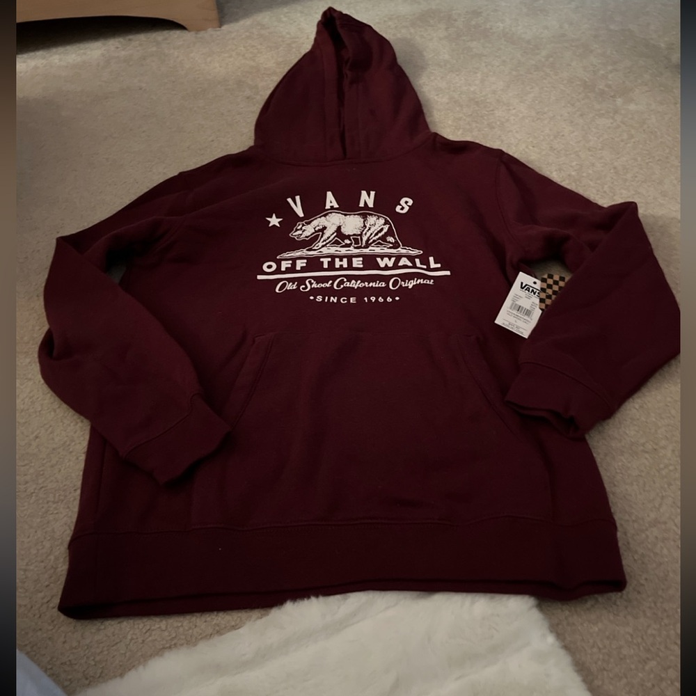New Vans Maroon Hoodie